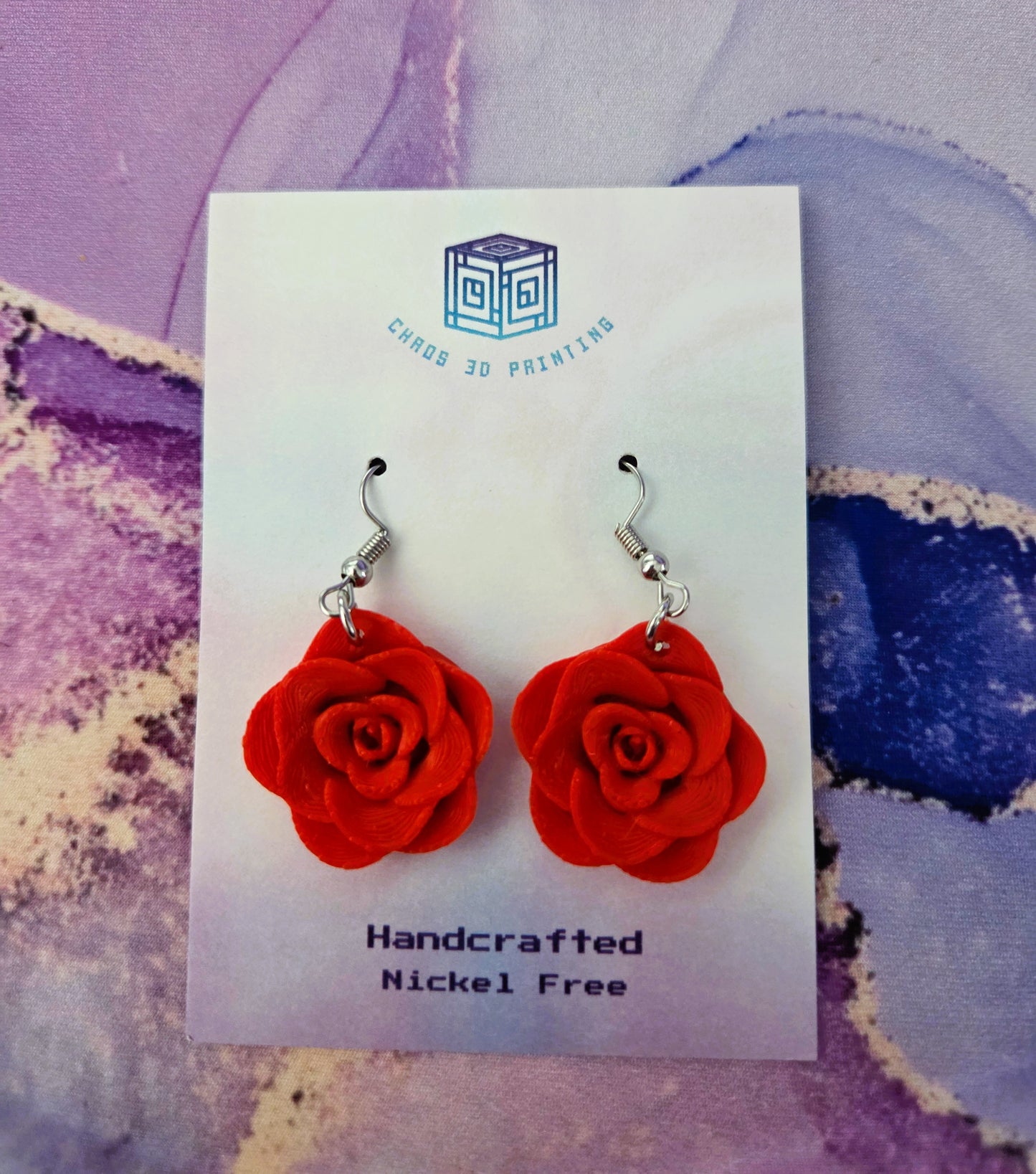 Red Rose earrings
