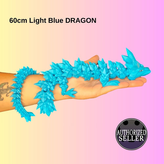 60cm LARGE Articulated Crystal DRAGONS - various colours