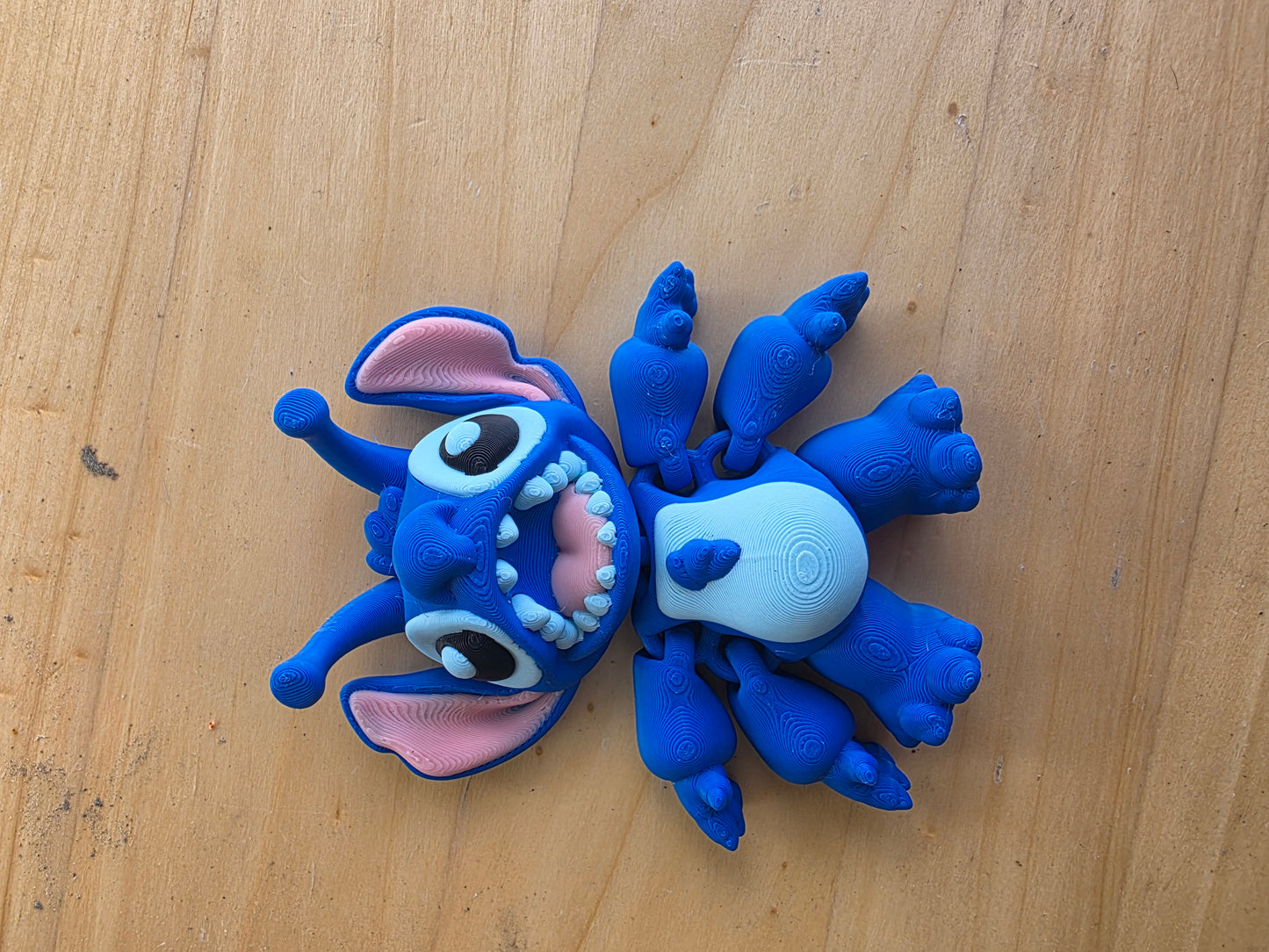Blue Alian 3d character toy. Australian made 3d toys made by Chaos 3d Printing.