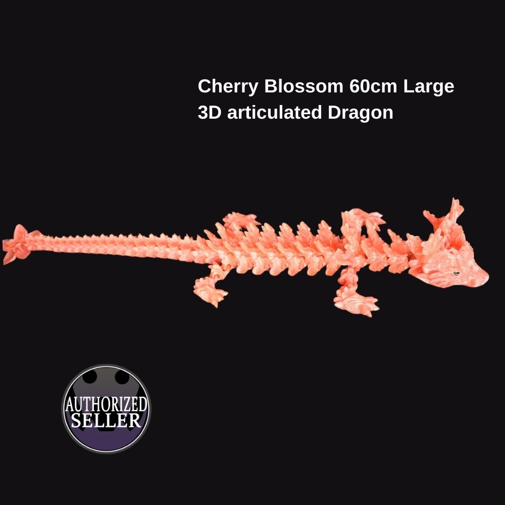 Cherry Blossom 60 cm large 3D articulated Dragon. Chaos 3D Printing.