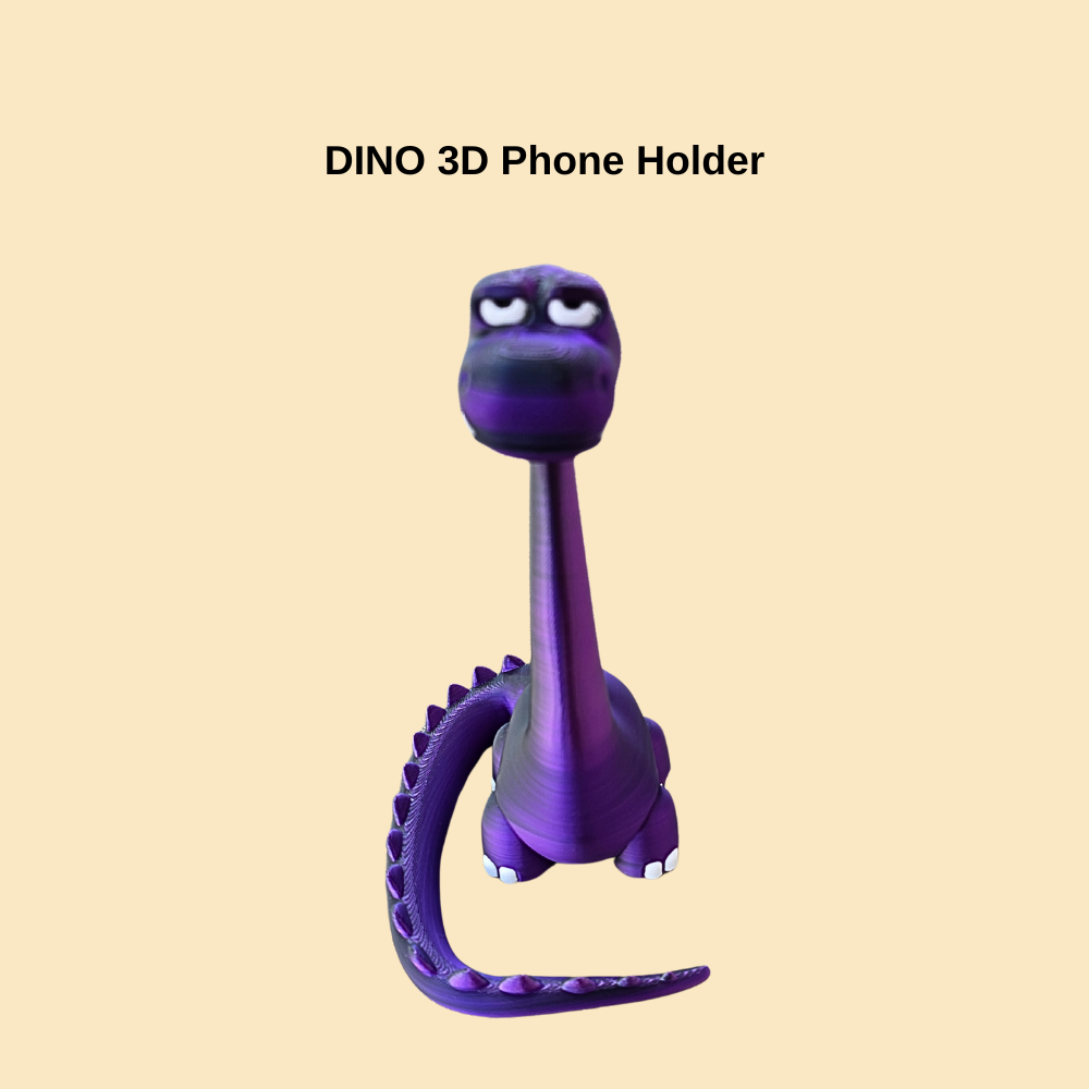 DINO 3D Phone Holder. Chaos 3D Printing new product. Cute fone holder.