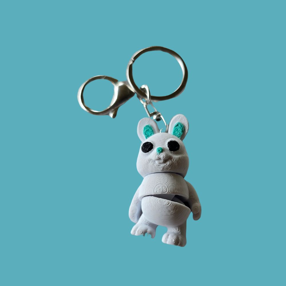 Cute white Bunny keyrings - get yours now!