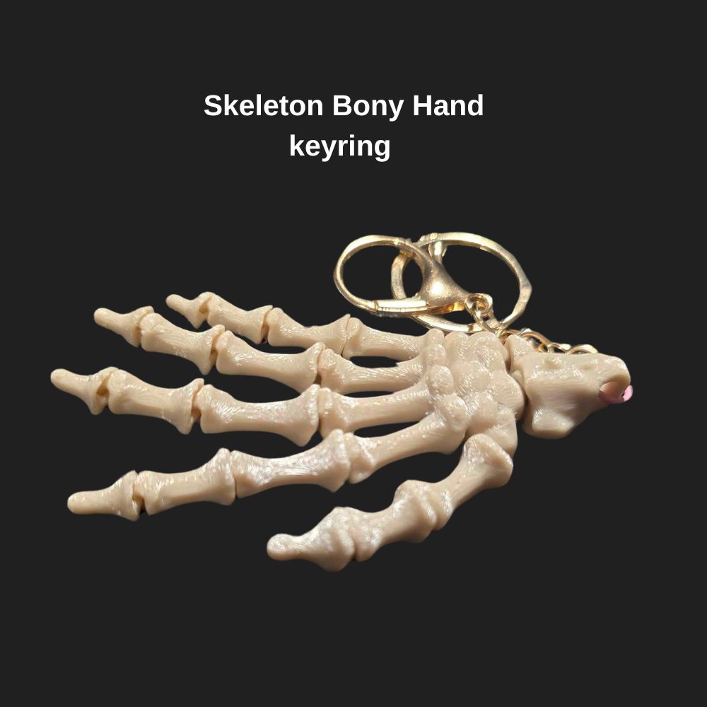 Skeleton bony hand and fingers keyring
