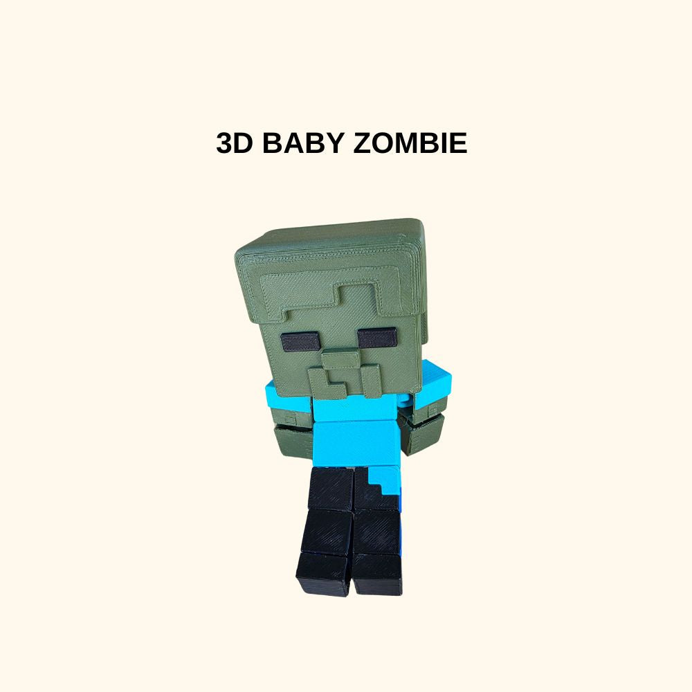 Baby Zombie articulated 3d toy - NEW