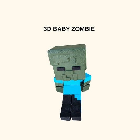 Baby Zombie articulated 3d toy - NEW