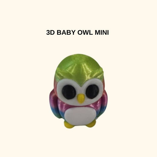 3d Baby Owl mini - new from Chaos 3D Printing 