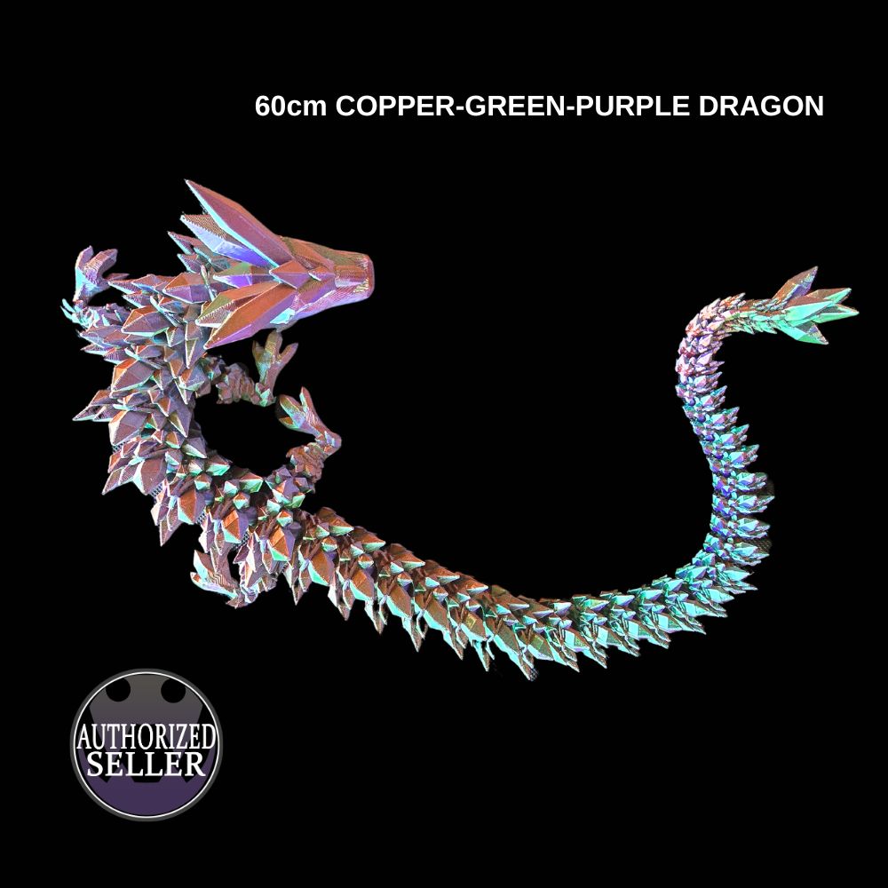 60cm Extra Large Articulated Crystal DRAGONS - various colours