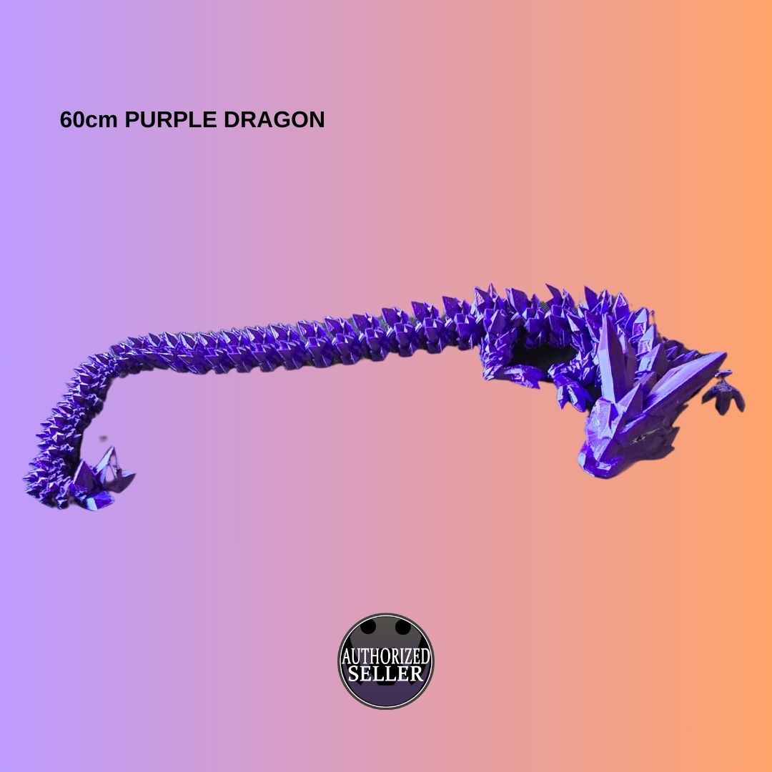 60cm Extra Large Articulated Crystal DRAGONS - various colours