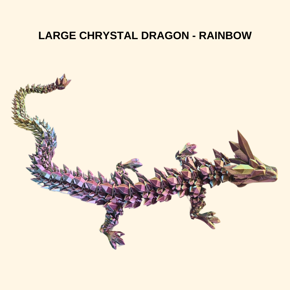60cm Extra Large Articulated Crystal DRAGONS - various colours