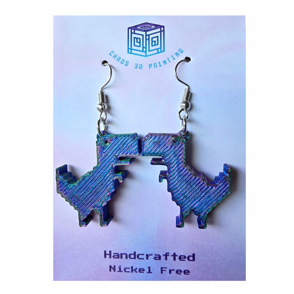 NEW - Mini T-Rex Dinosaur Earrings